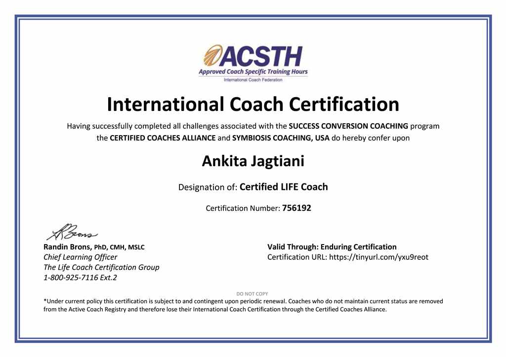 Life Coach Certified